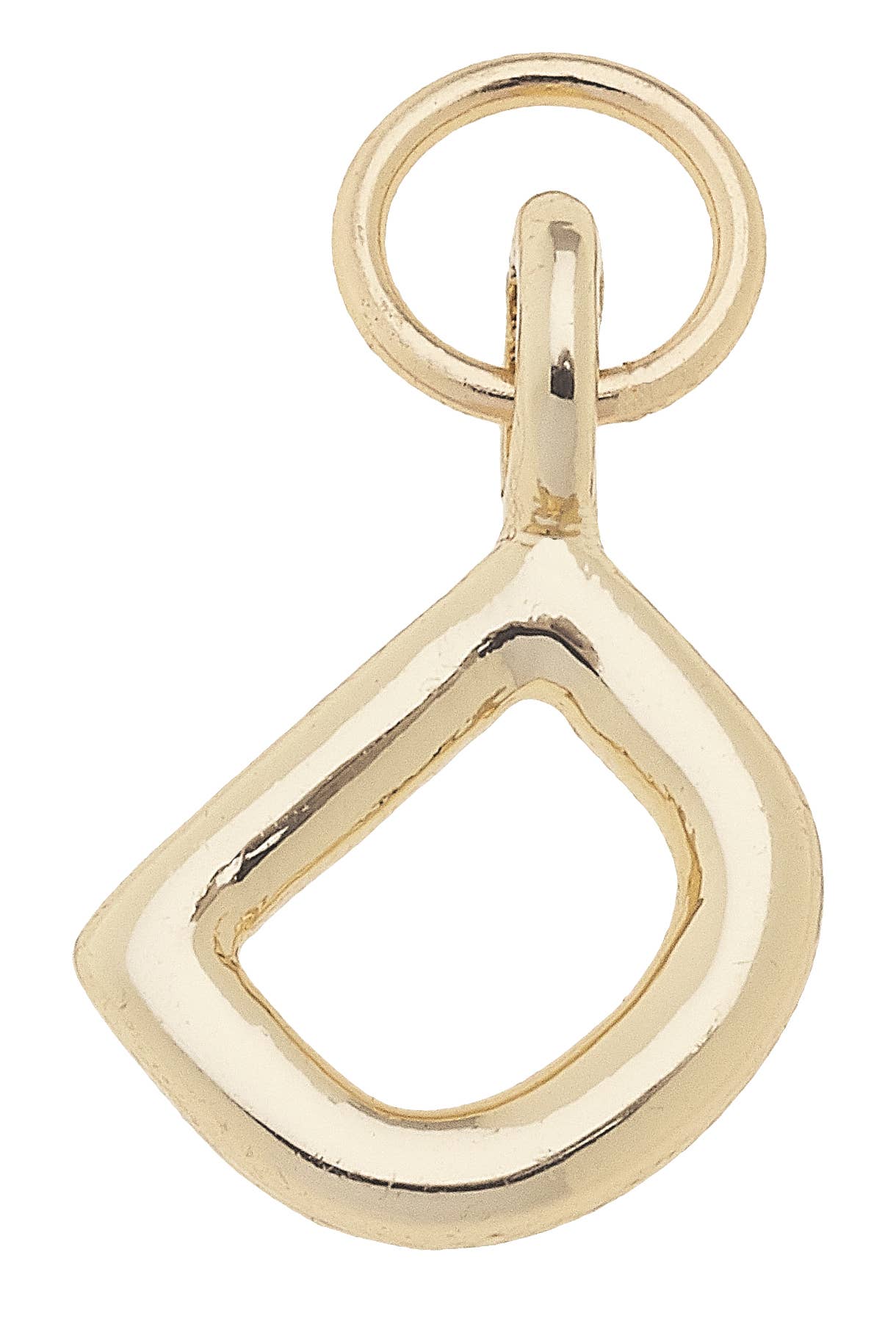 Mini Initial Charm in Shiny Gold