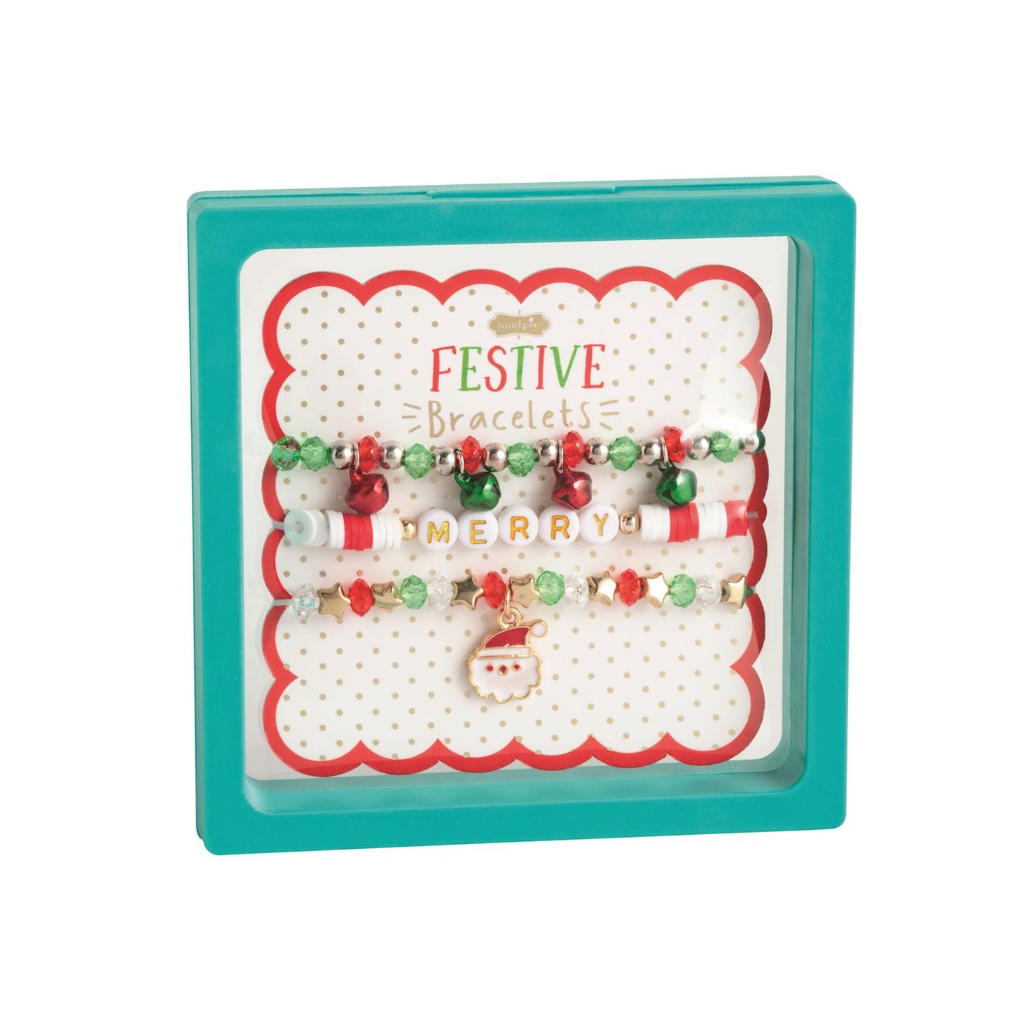 Christmas Beaded Bracelets (Set of 3)