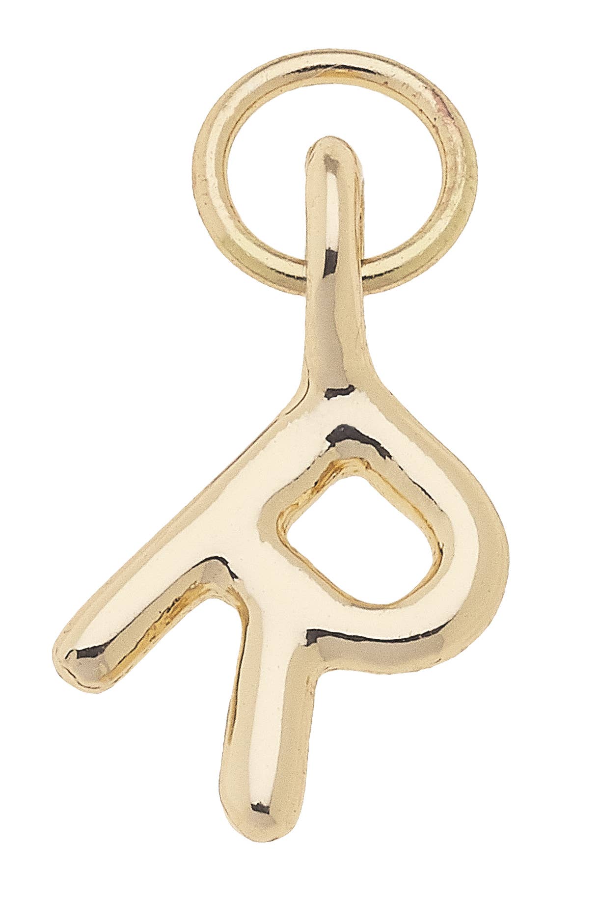 Mini Initial Charm in Shiny Gold
