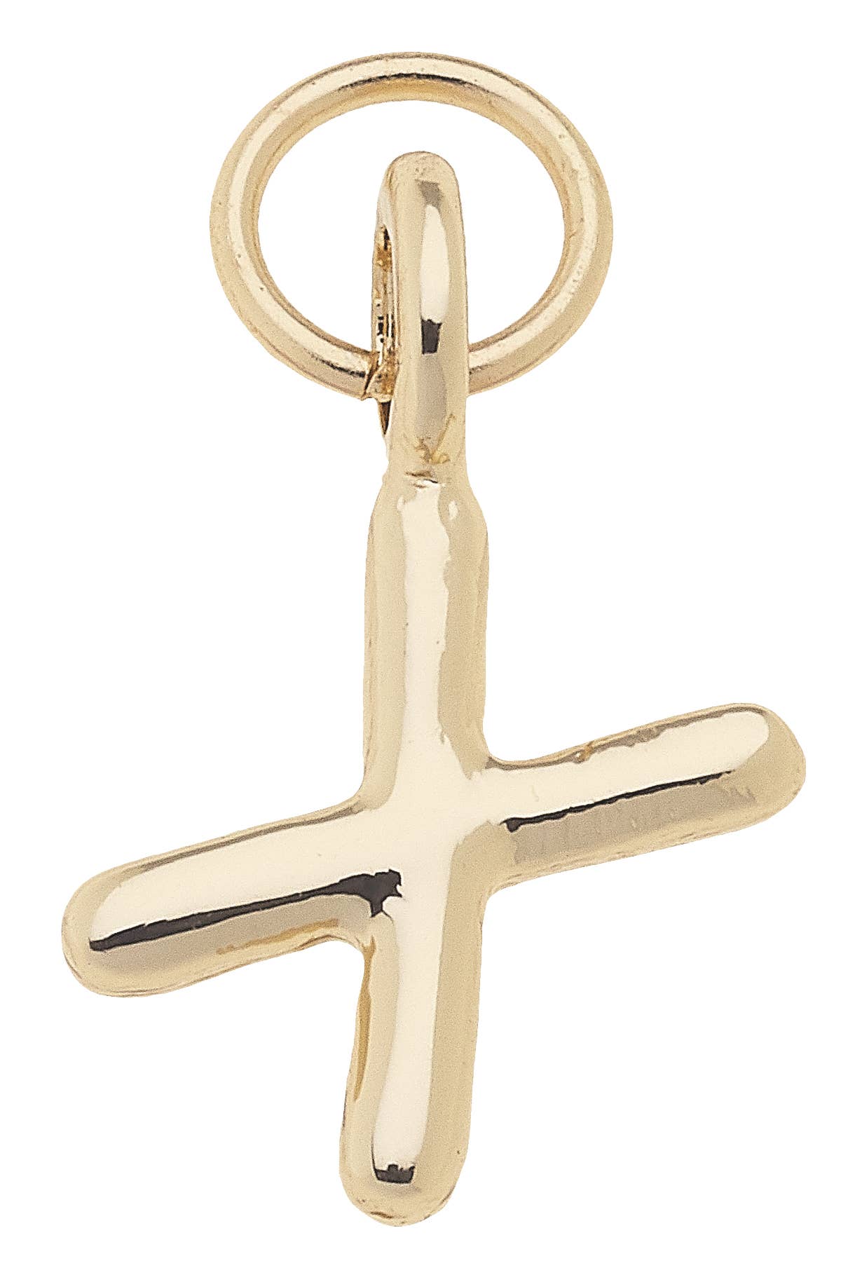 Mini Initial Charm in Shiny Gold