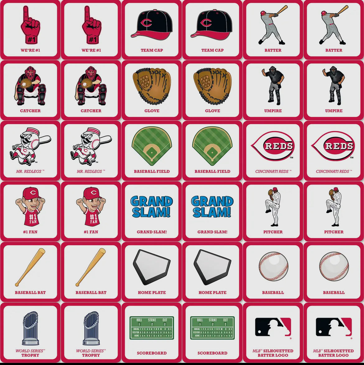 Cincinnati Reds Matching Game