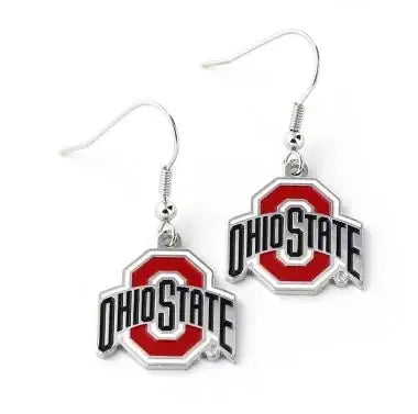 NCAA Ohio State Buckeyes Logo Dangle Earrings