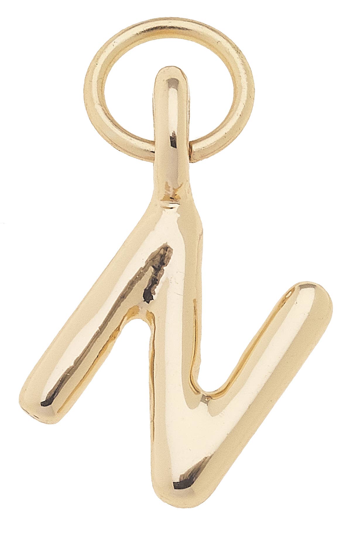 Mini Initial Charm in Shiny Gold