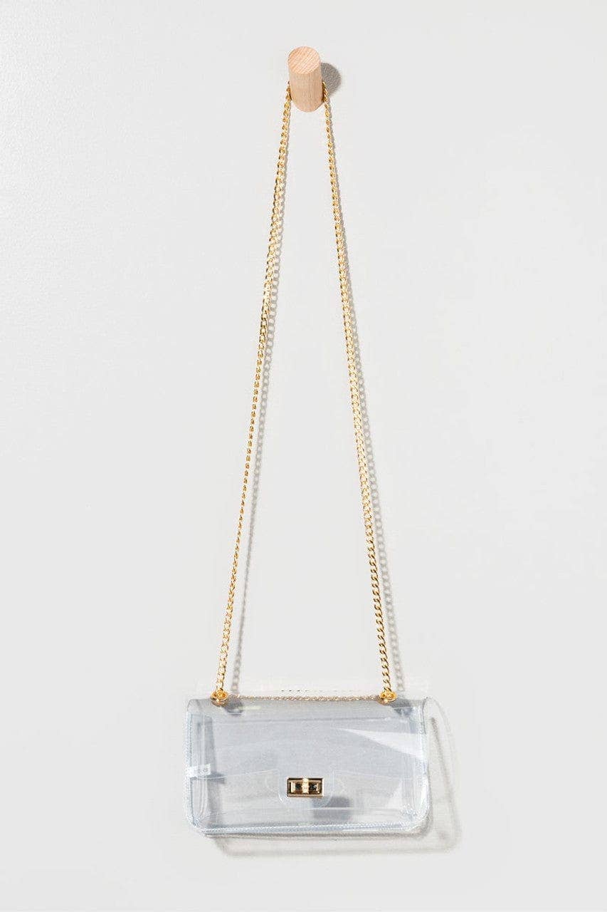 HD3962 Jessica Clear Crossbody Bag With Chain Strap