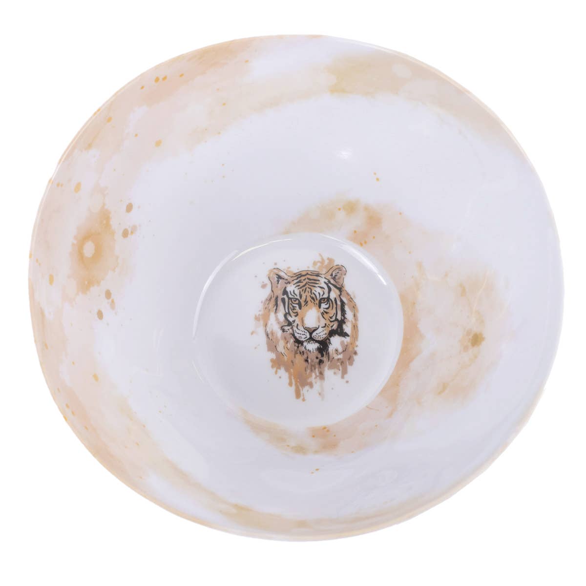 Tiger Love Melamine Bowl White/Multi 10"