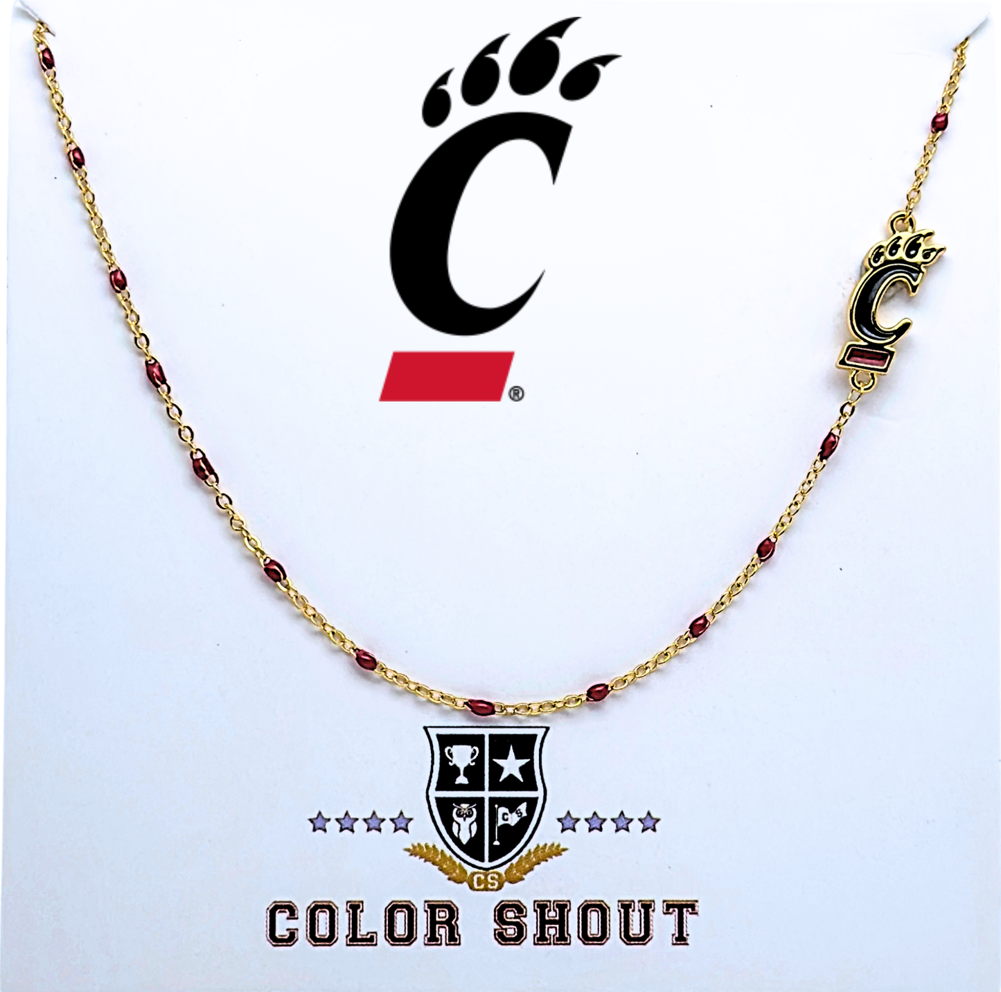 N201 - CIN : University of Cincinnati Side Logo Necklace