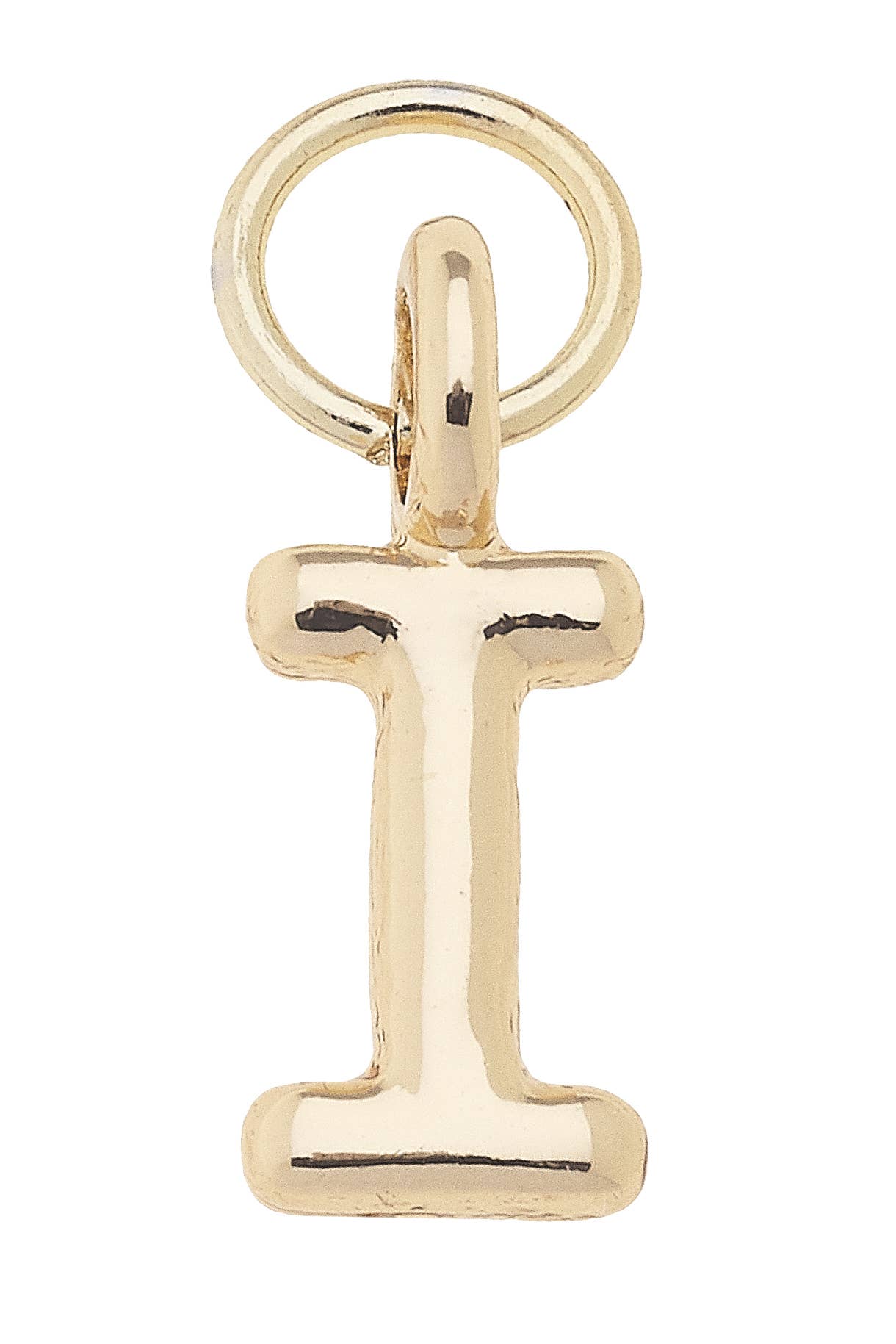 Mini Initial Charm in Shiny Gold