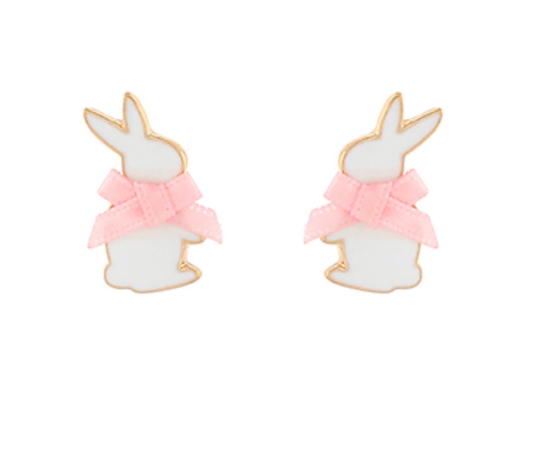 Easter Bunny and Ribbon Earrings