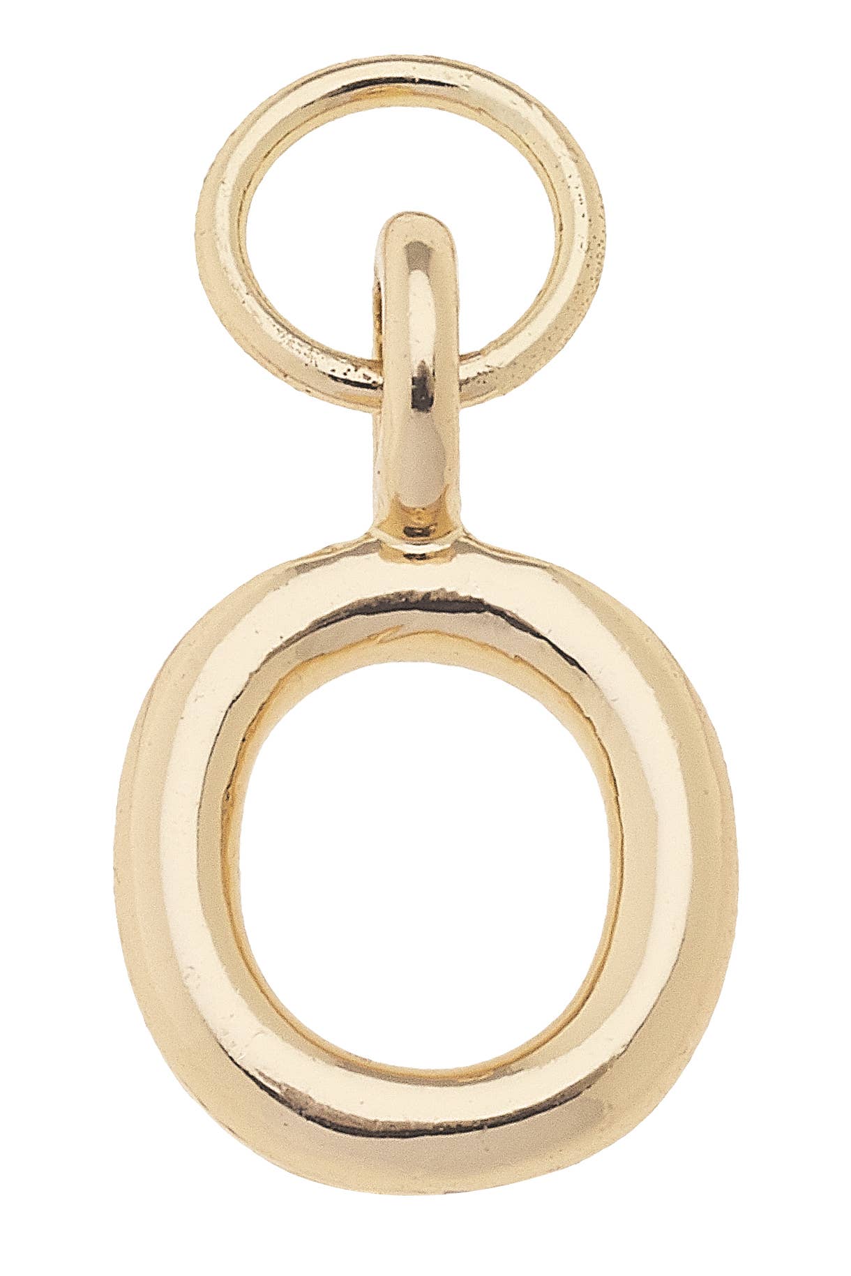 Mini Initial Charm in Shiny Gold