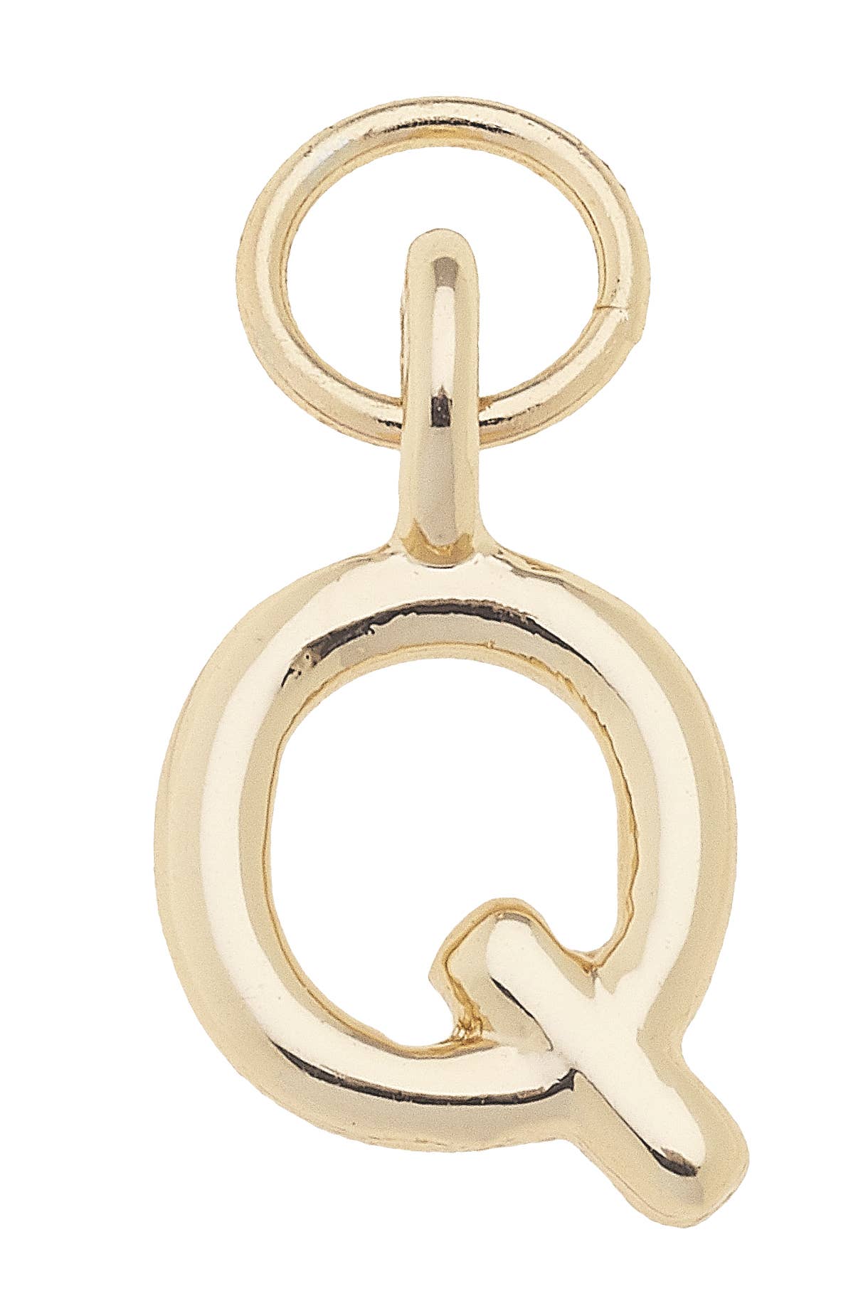 Mini Initial Charm in Shiny Gold