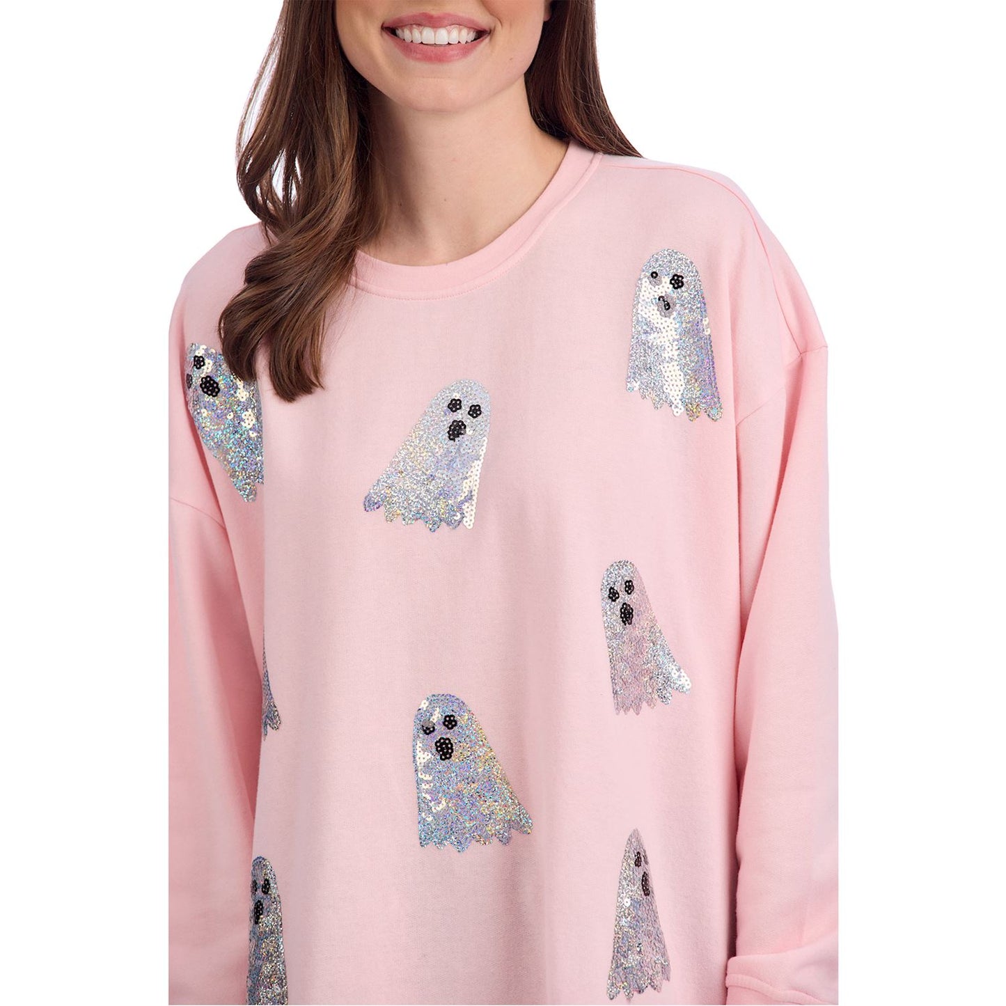 Pink Sparkle Ghost Sweatshirt