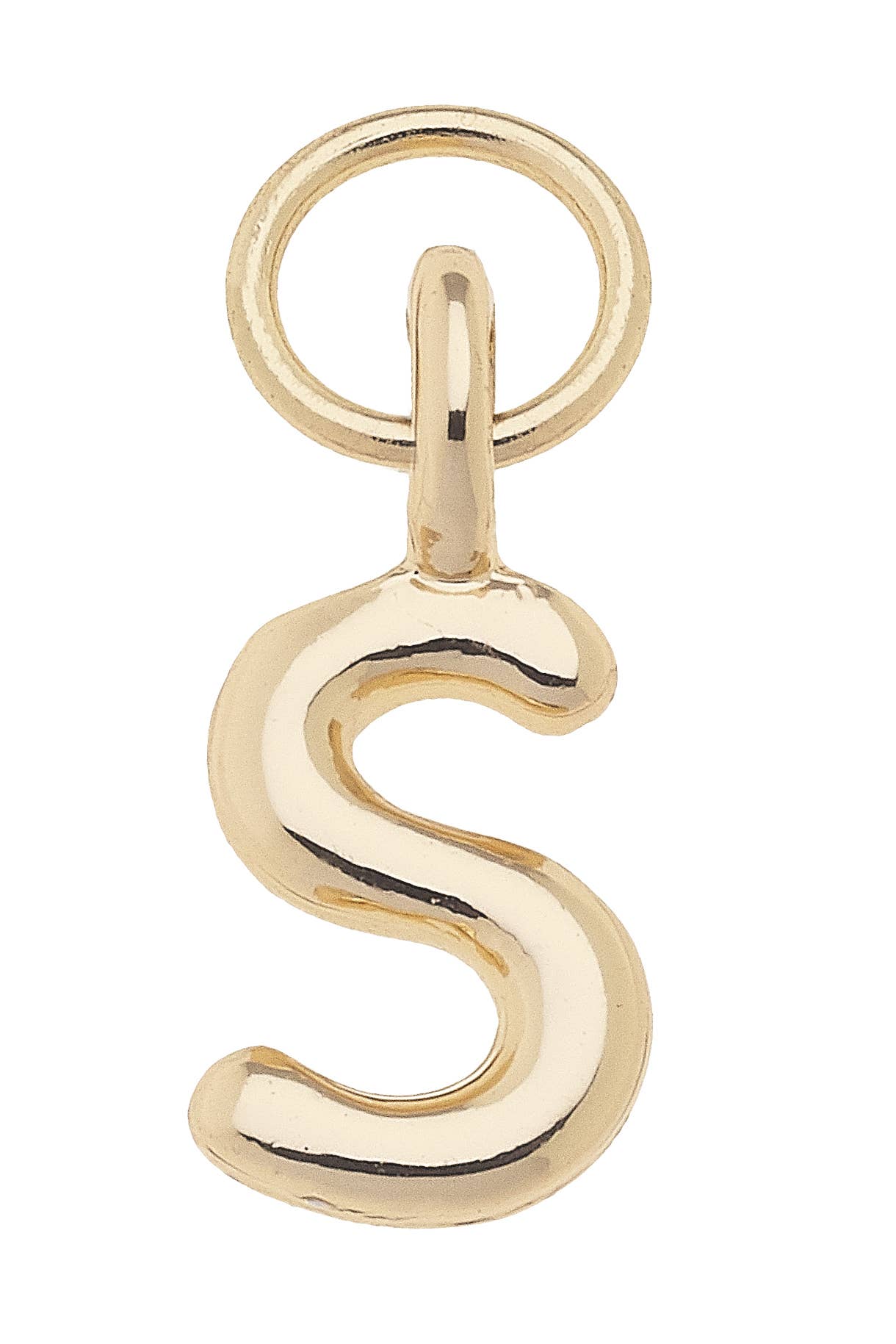 Mini Initial Charm in Shiny Gold