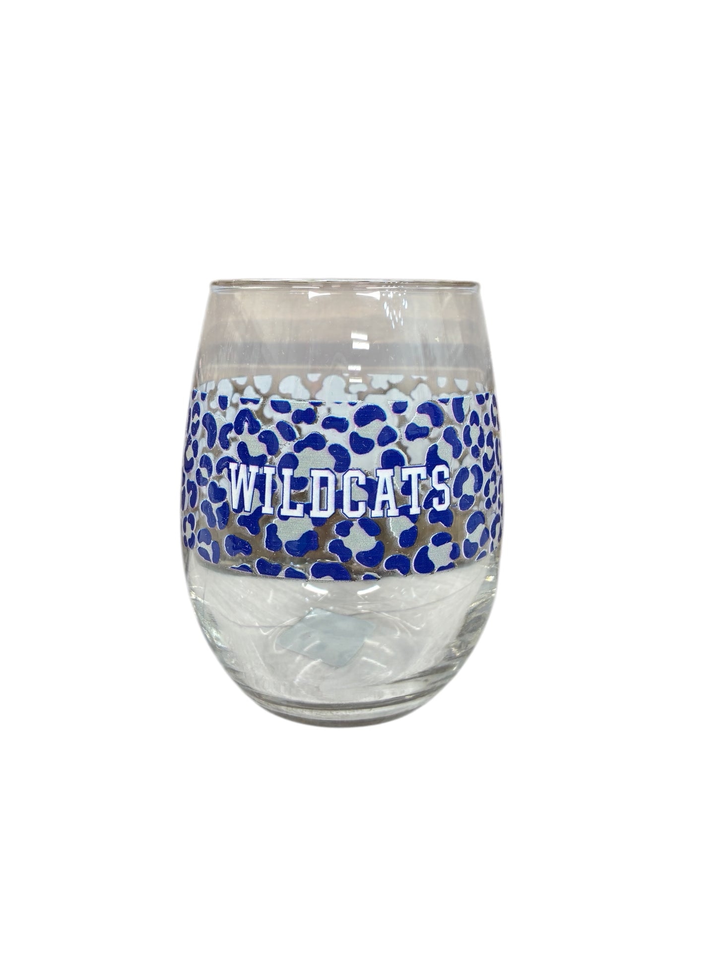 Kentucky Wildcats 15oz. Leopard Stemless Wine Glass