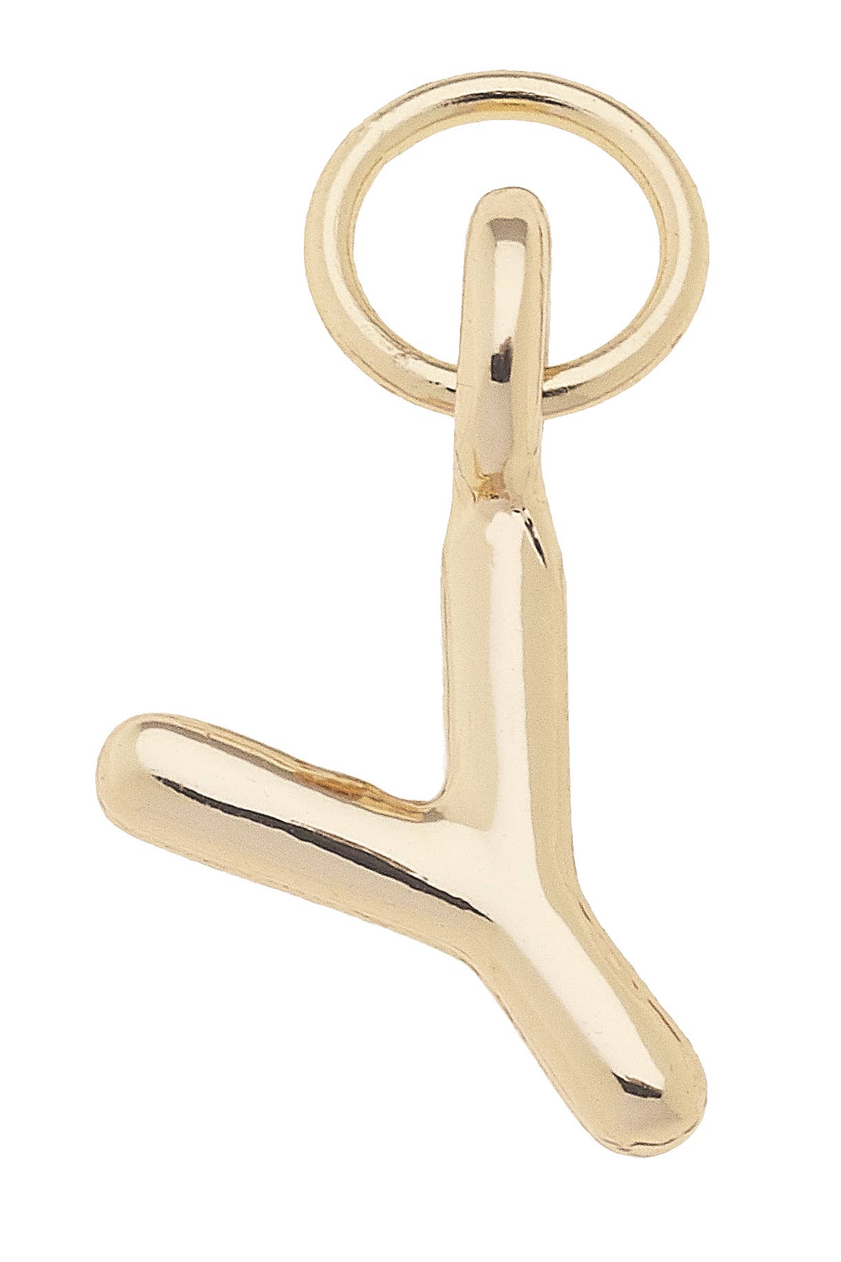 Mini Initial Charm in Shiny Gold
