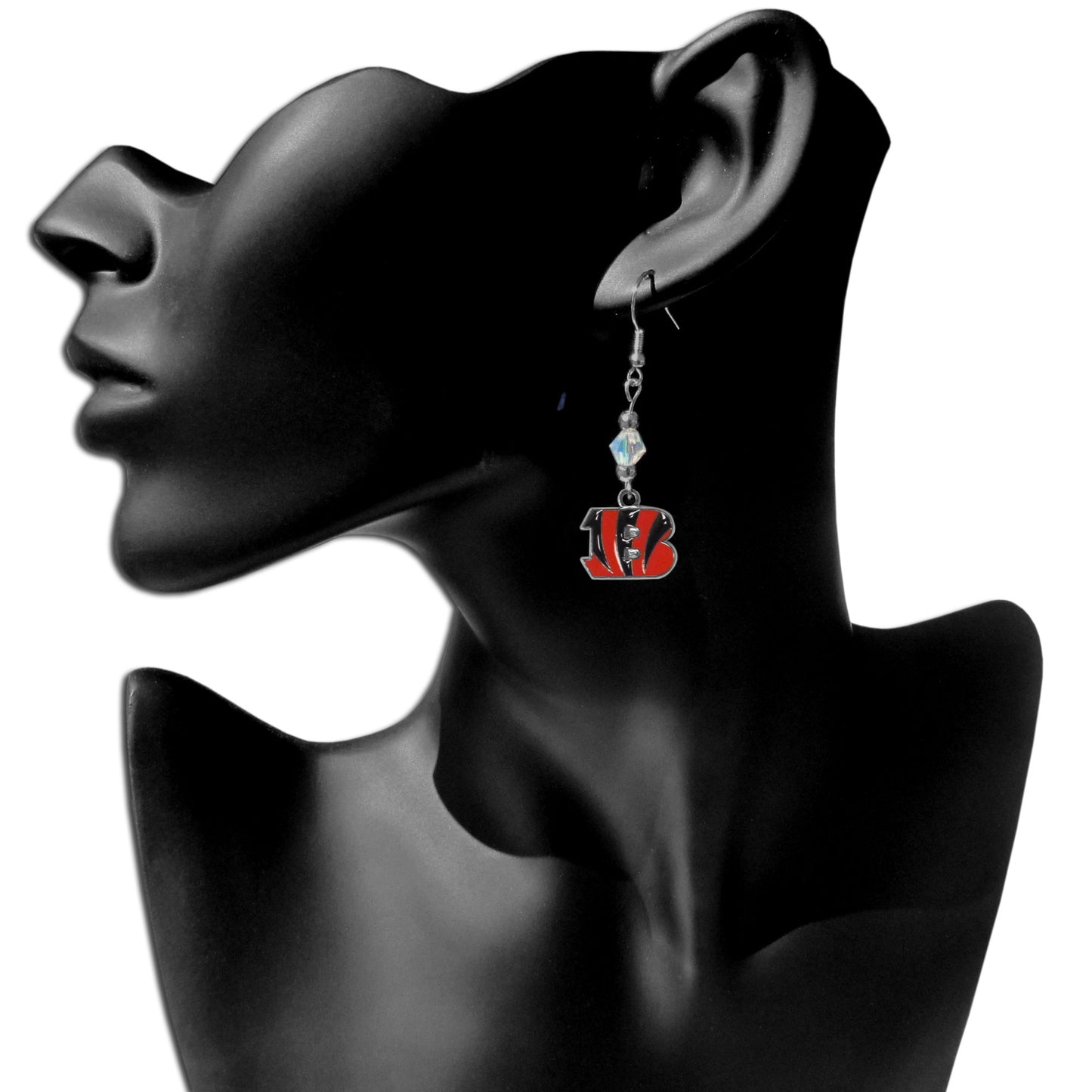 Cincinnati Bengals Crystal Dangle Earrings
