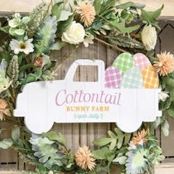 Cottontail Bunny Farm Truck Sign