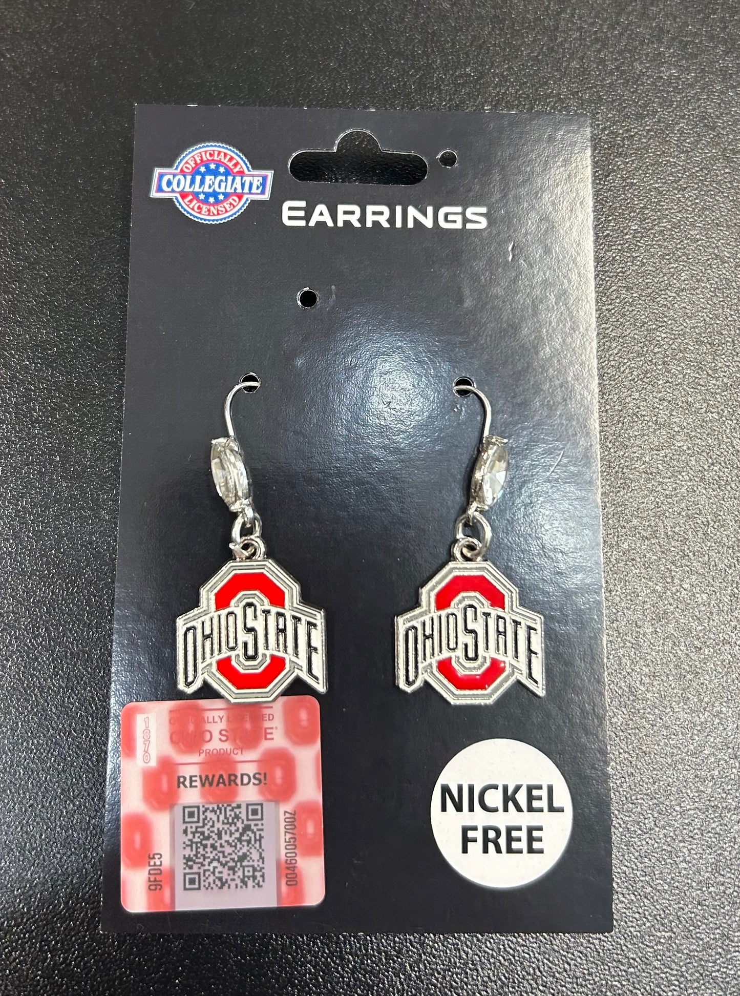 Ohio State Buckeyes Crystal Dangle Earrings