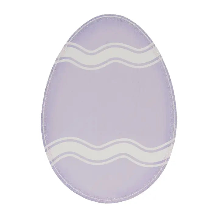 Glitter Lavender Easter Egg Planter Stake