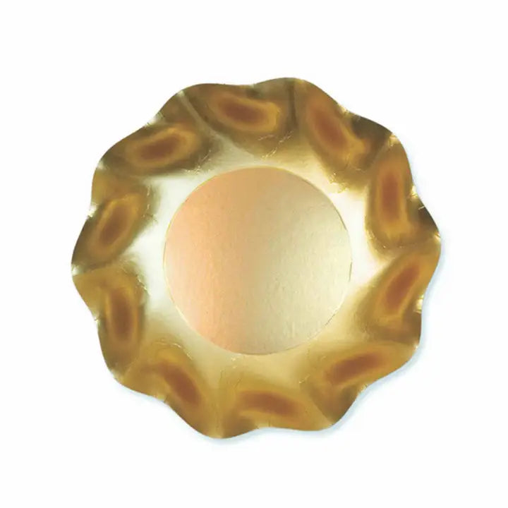 Gold Satin Wavy Appetizer/Dessert Bowl