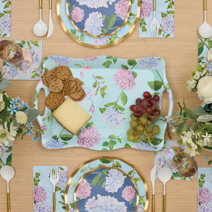 Hydrangea Melamine Wavy Tray