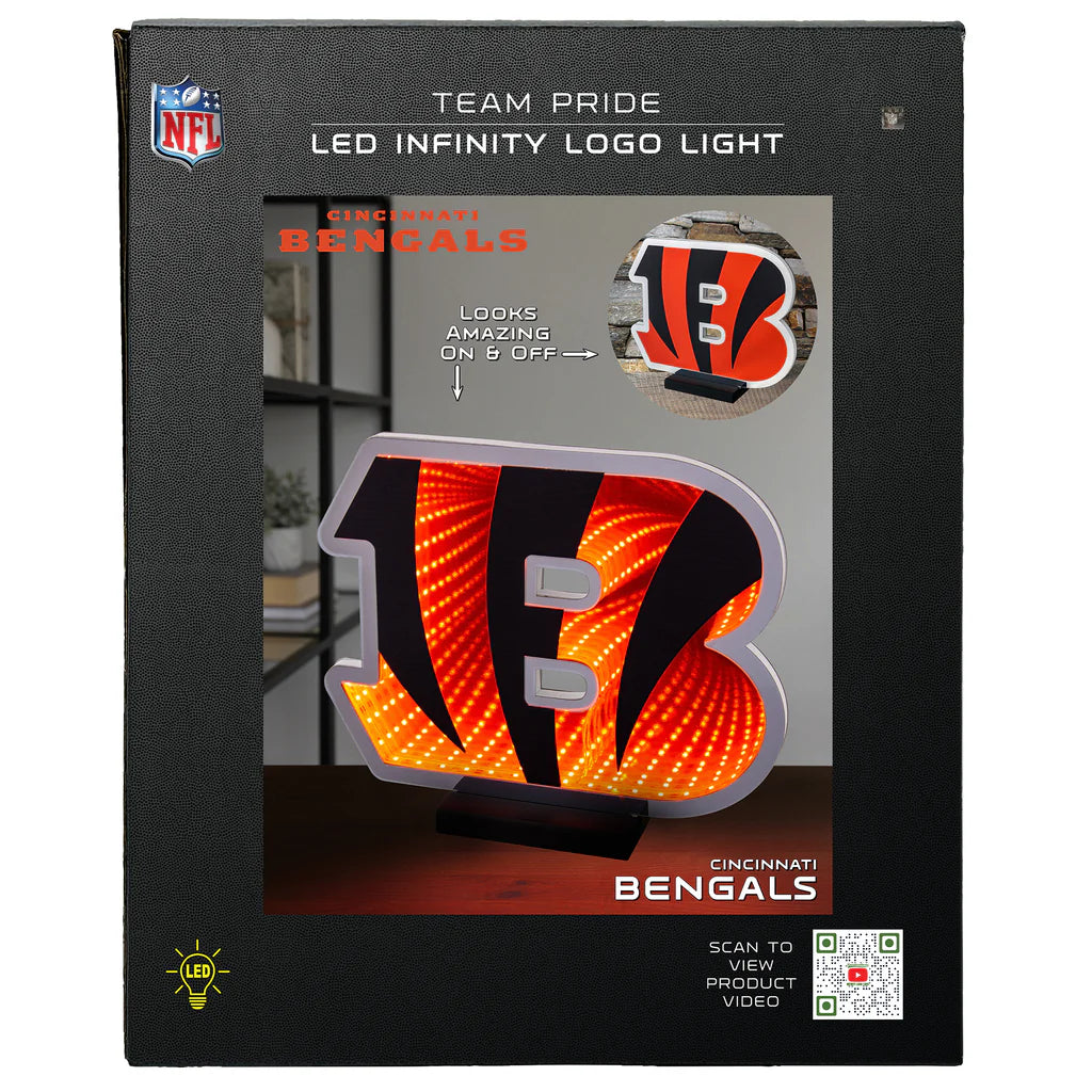 CINCINNATI BENGALS LED INFINITY LOGO LIGHT