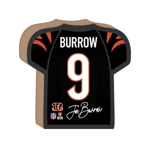Joe Burrow Jersey Chucky Wood Tabletop Sign