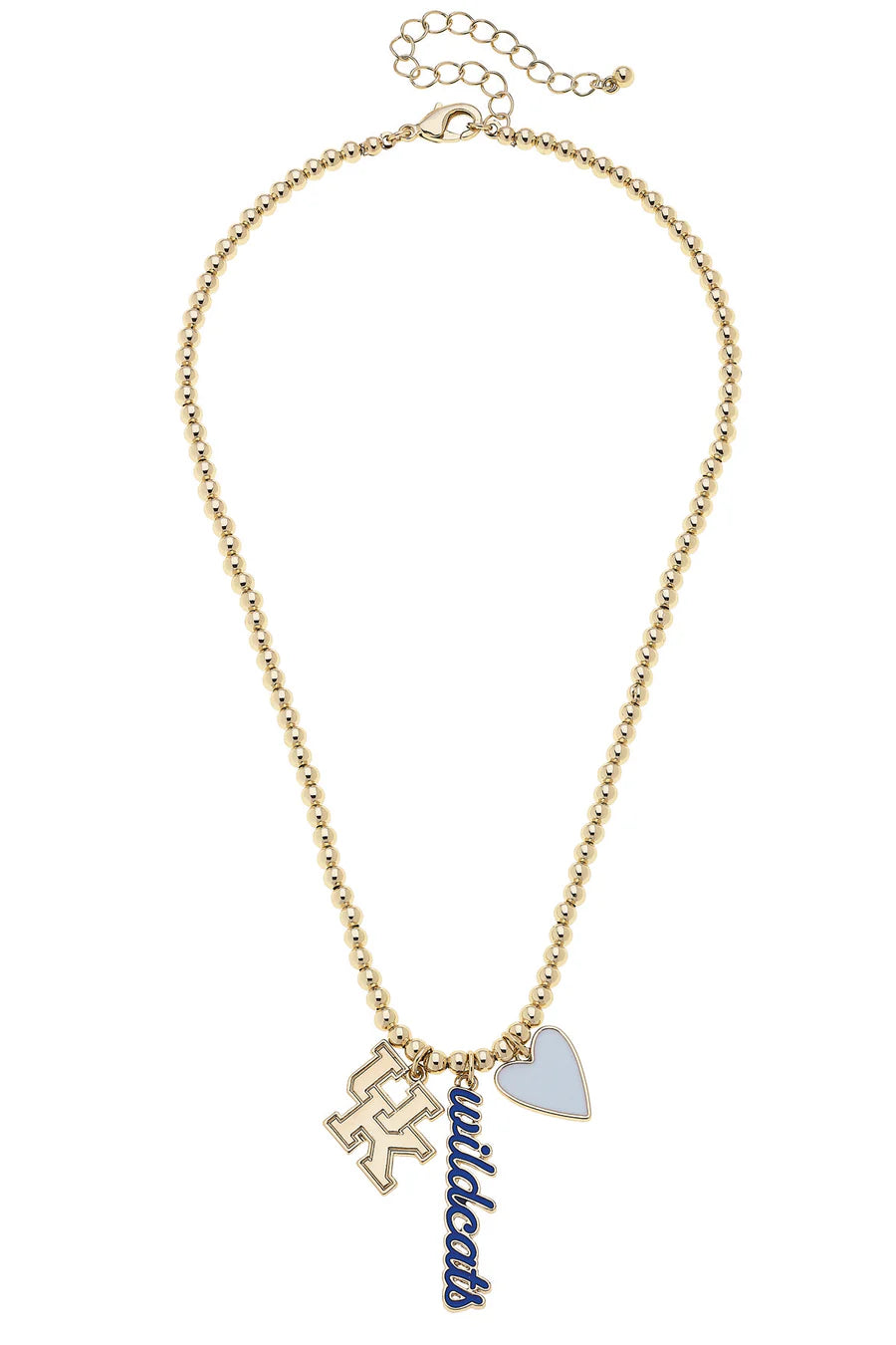Kentucky Wildcats Ball Bead Charm Necklace