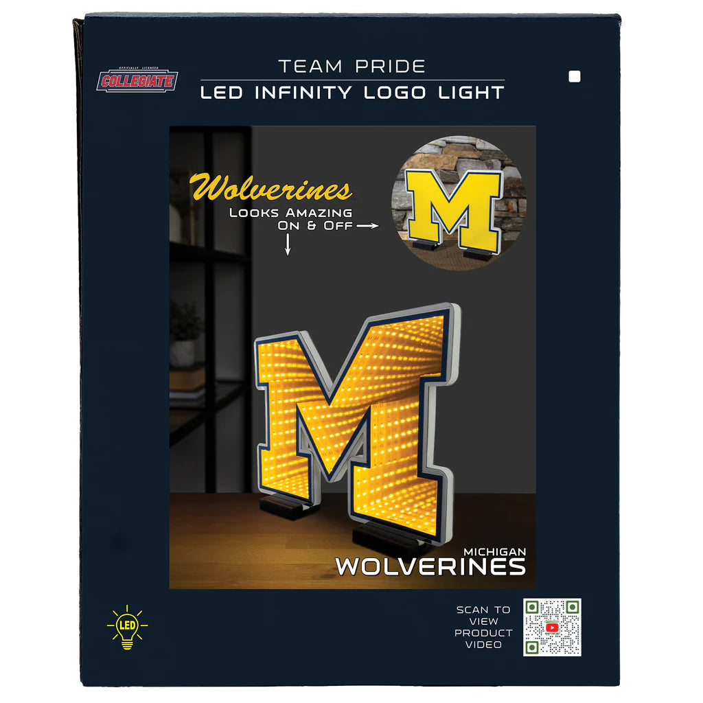 Michigan Wolverines LED Logo Infinity Light