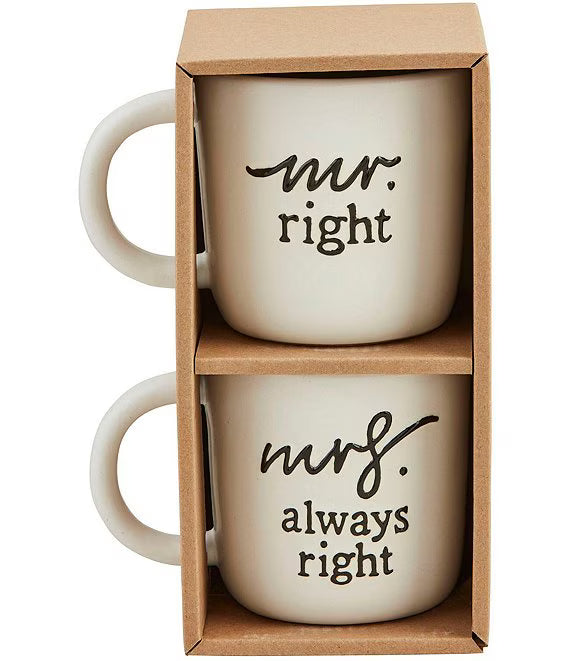 Mr. Right & Mrs. Always Right Mug Set