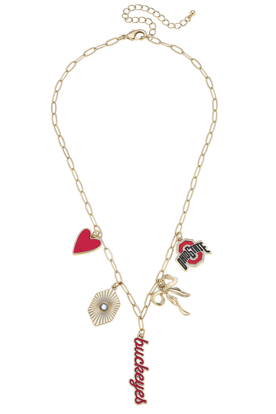 Ohio State Buckeyes Paper Clip Charm Necklace