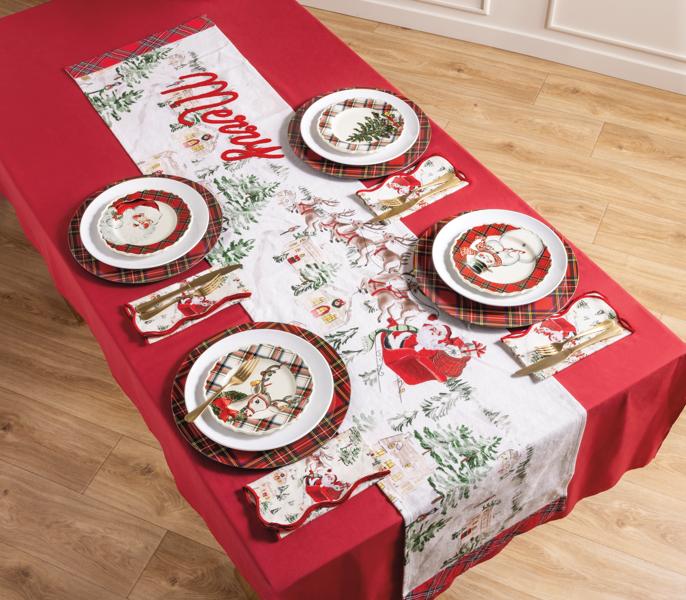 Santa Scene Table Runner
