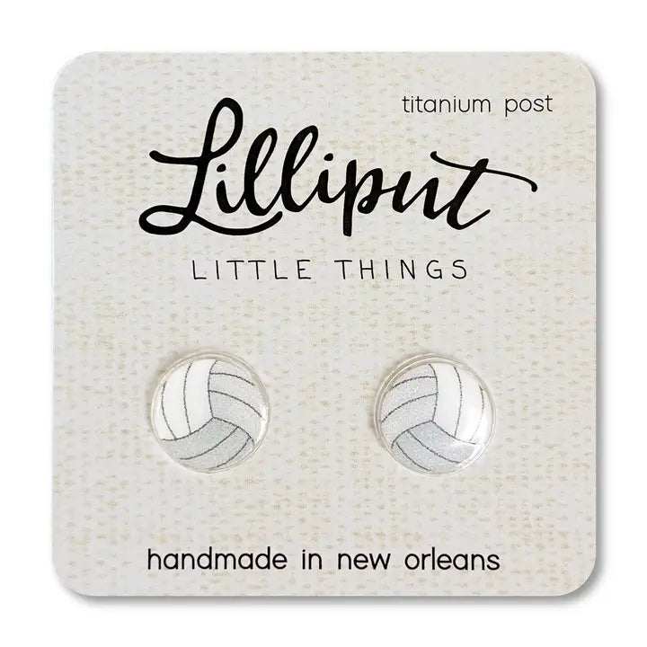 Volleyball Stud Earrings