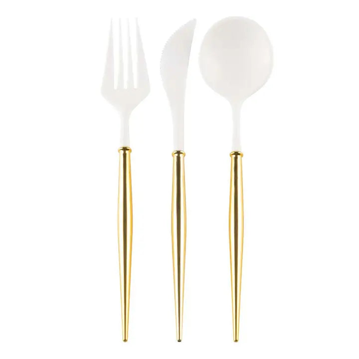 Gold and White Bella Cutlery