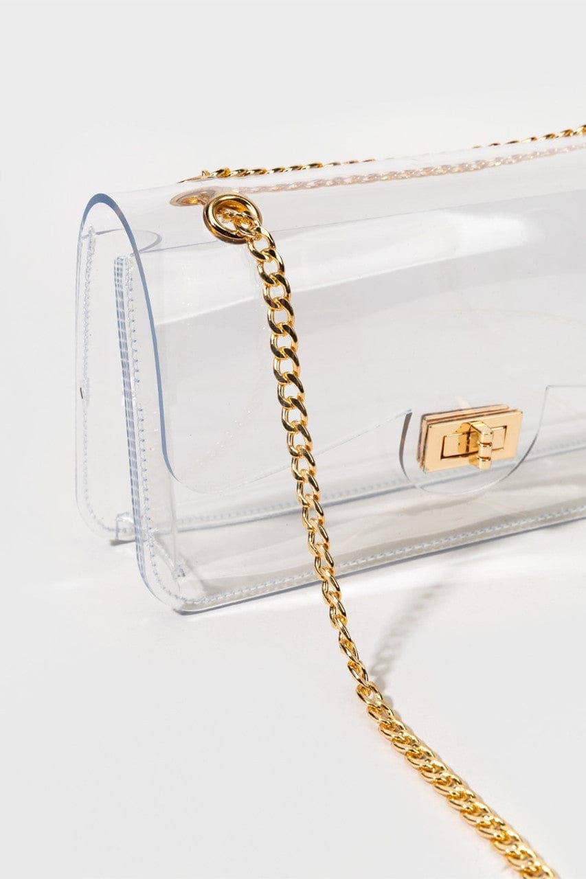 HD3962 Jessica Clear Crossbody Bag With Chain Strap