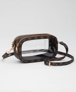 TG10774 Clear Plastic East-West Top Handle/Crossbody Bag