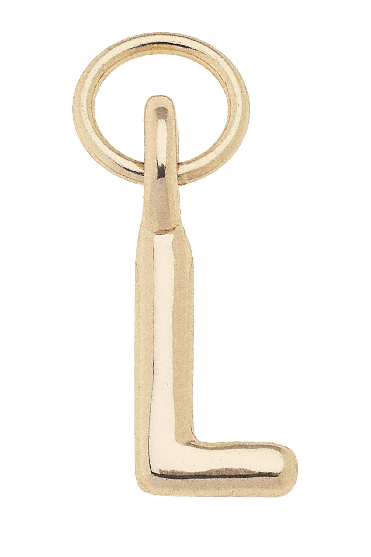 Mini Initial Charm in Shiny Gold