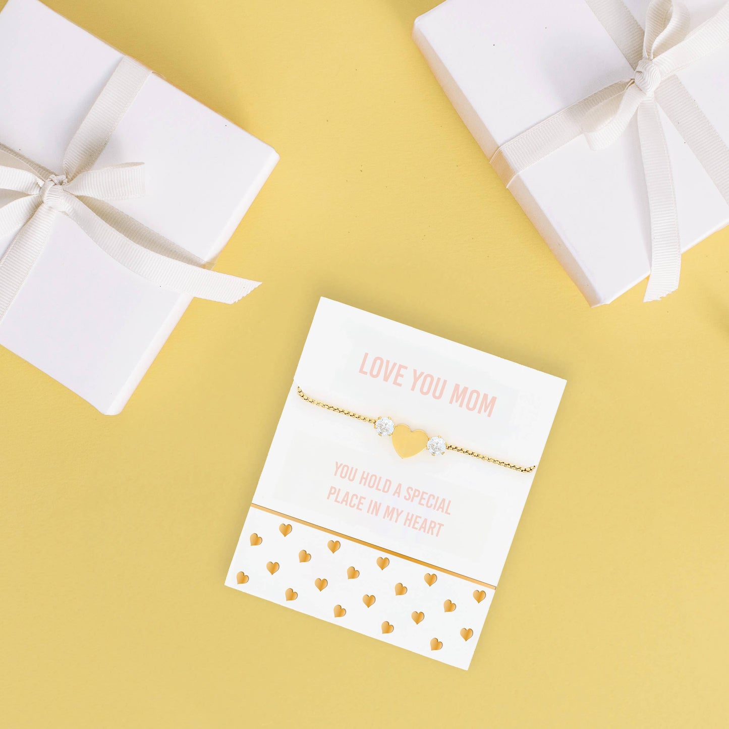 Love You Mom - 14K Gold Plated Adjustable Bracelet