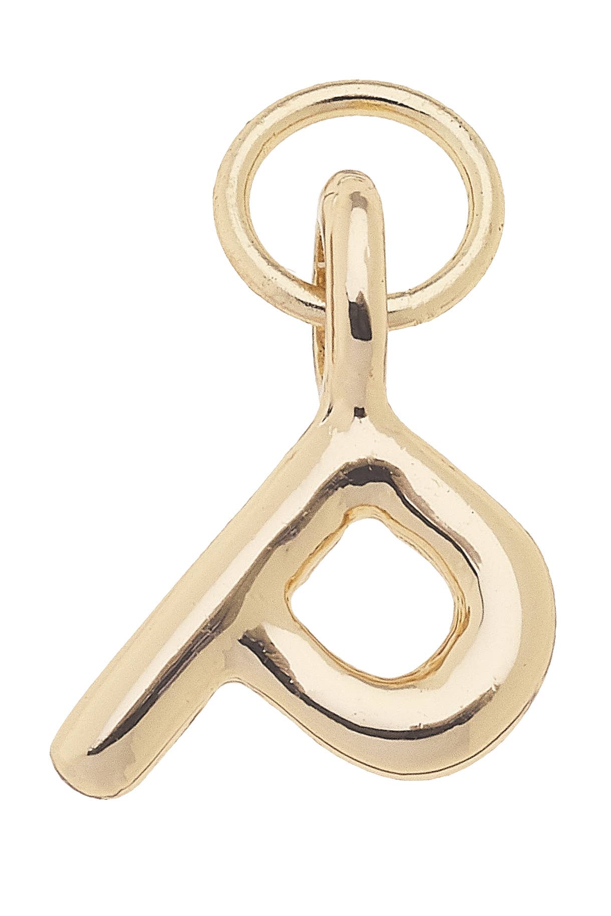 Mini Initial Charm in Shiny Gold
