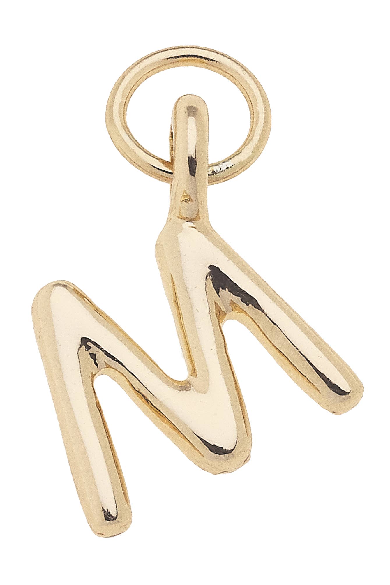 Mini Initial Charm in Shiny Gold