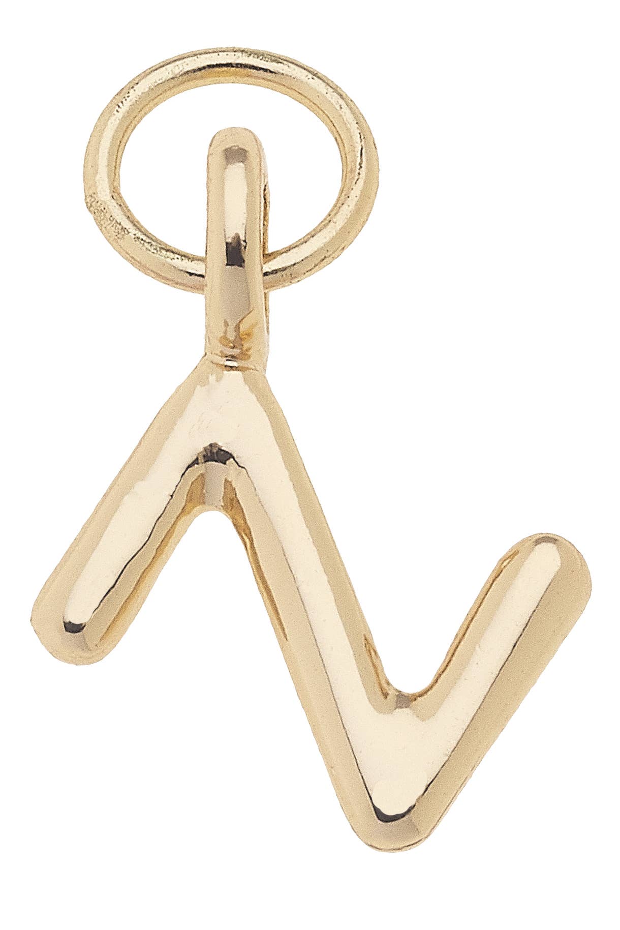 Mini Initial Charm in Shiny Gold