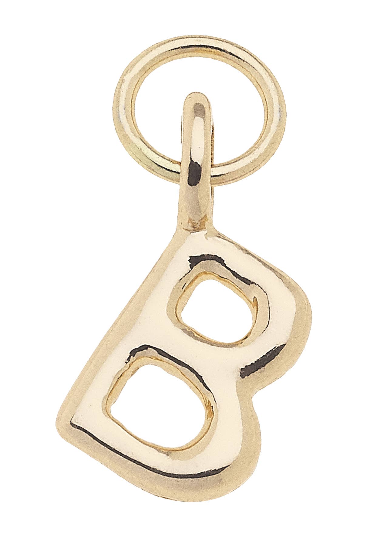 Mini Initial Charm in Shiny Gold