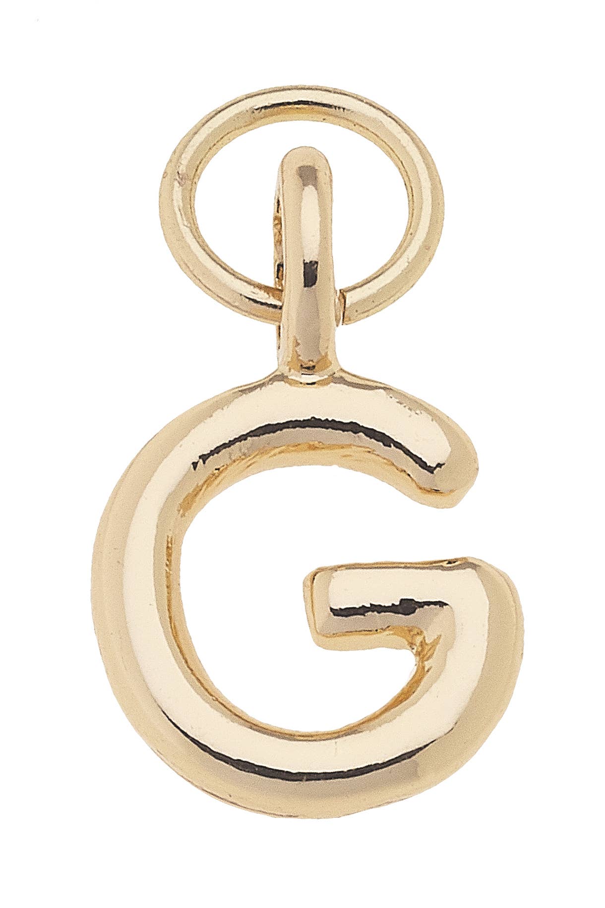 Mini Initial Charm in Shiny Gold