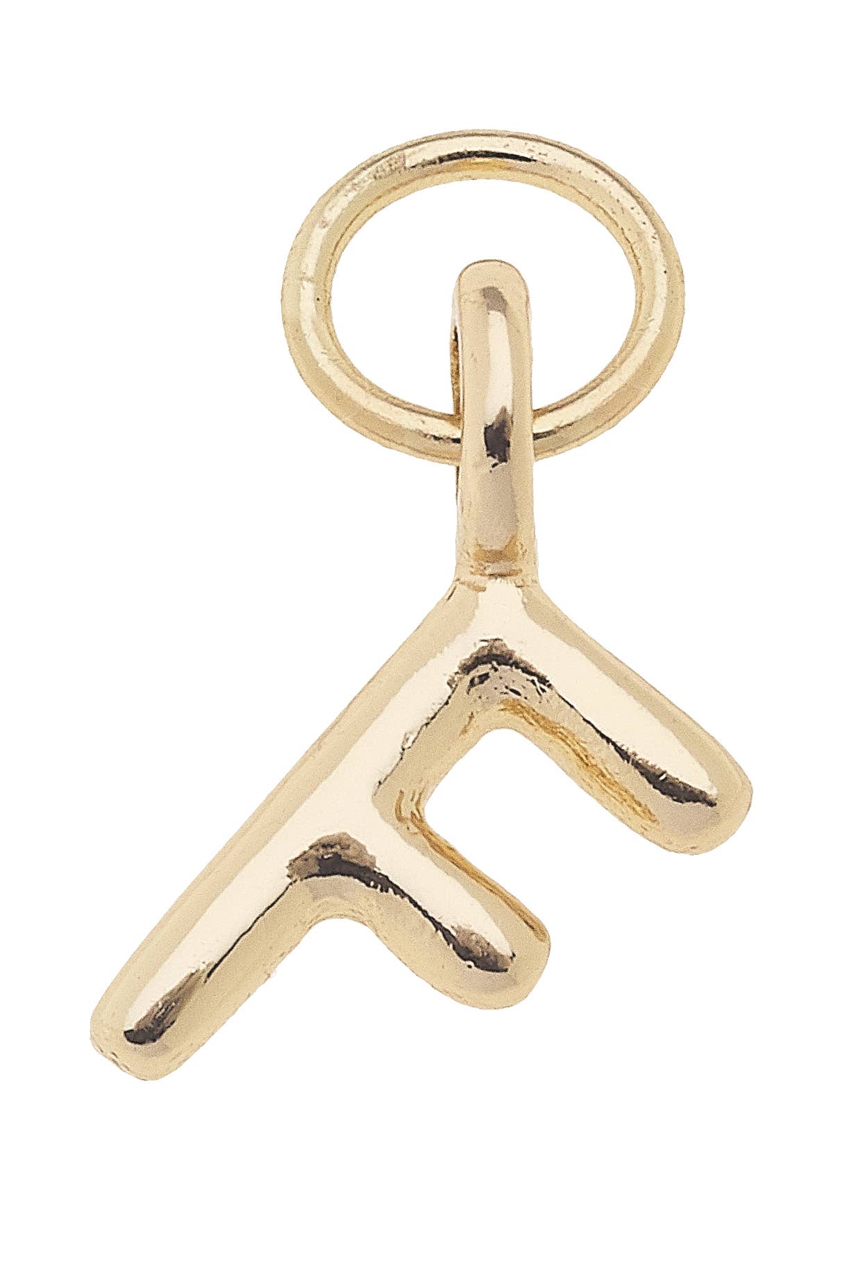 Mini Initial Charm in Shiny Gold