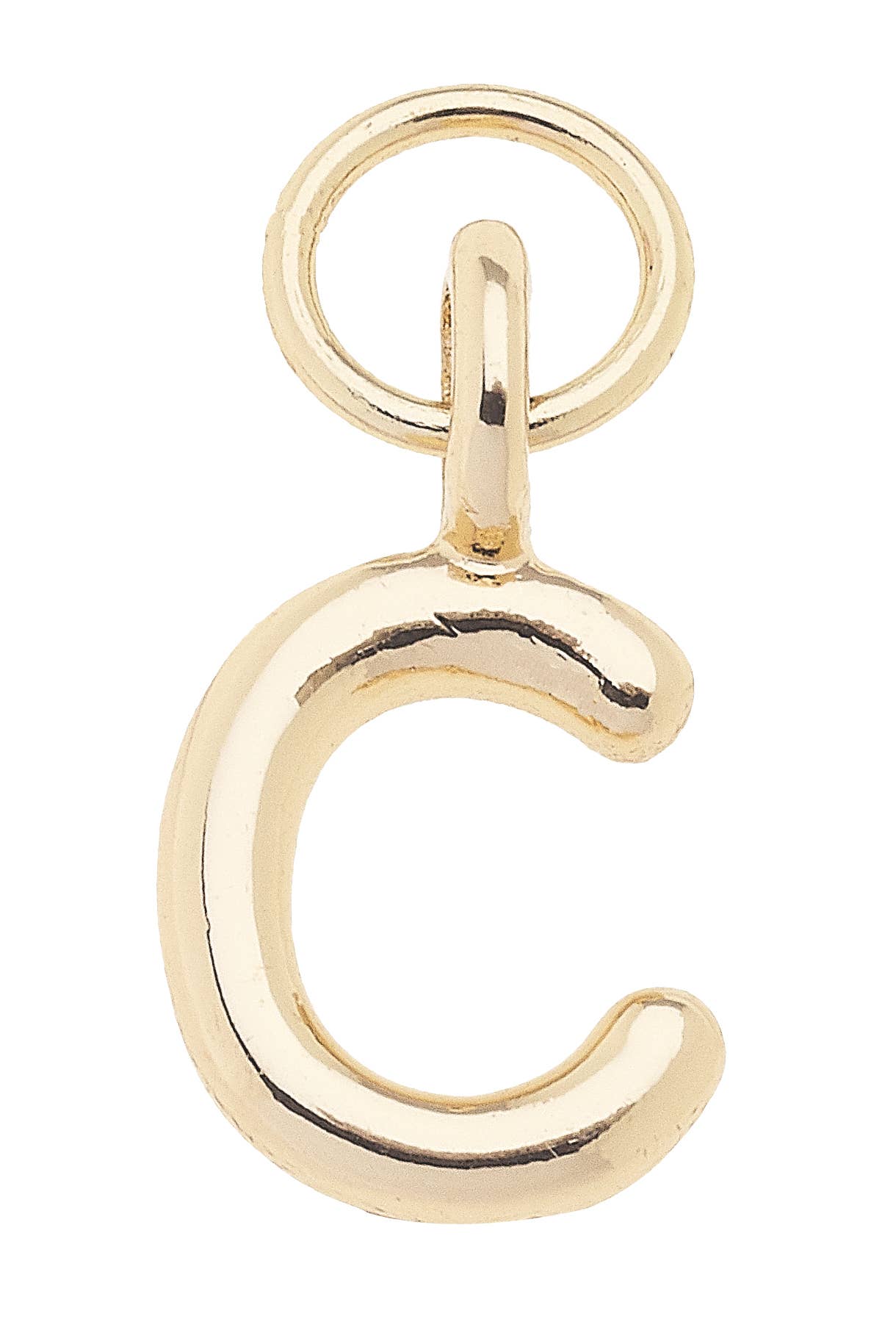 Mini Initial Charm in Shiny Gold