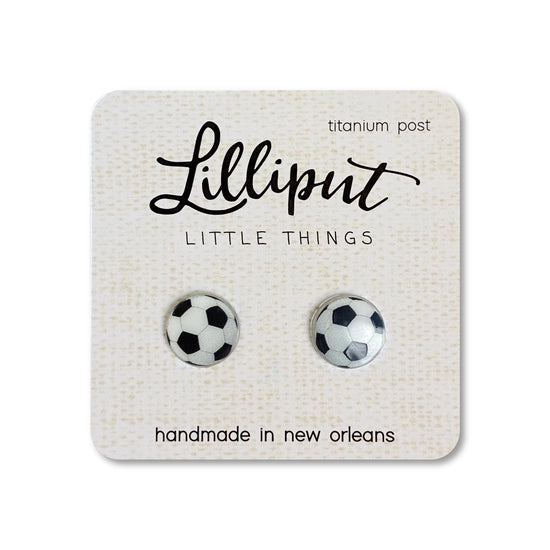 Soccer Stud Earrings