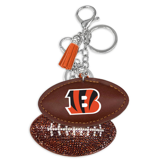 NFL Cincinnati Bengals Rhinestone Puff Keychain