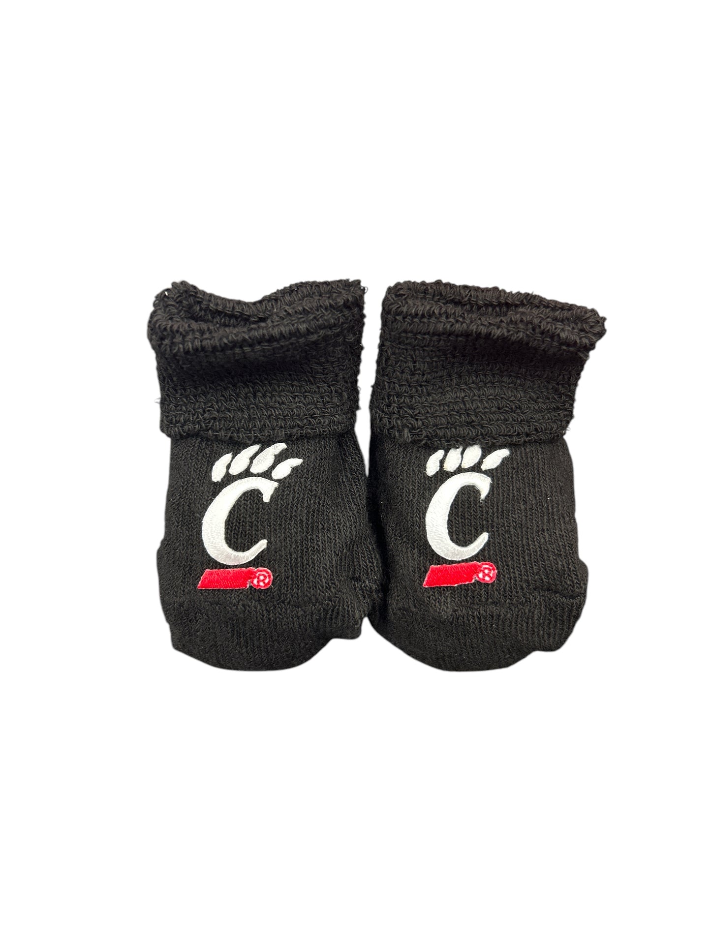 Cincinnati Bearcats Newborn Bootie with Embroidered Logo