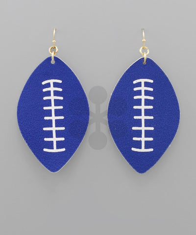 Football Faux Leather Earrings