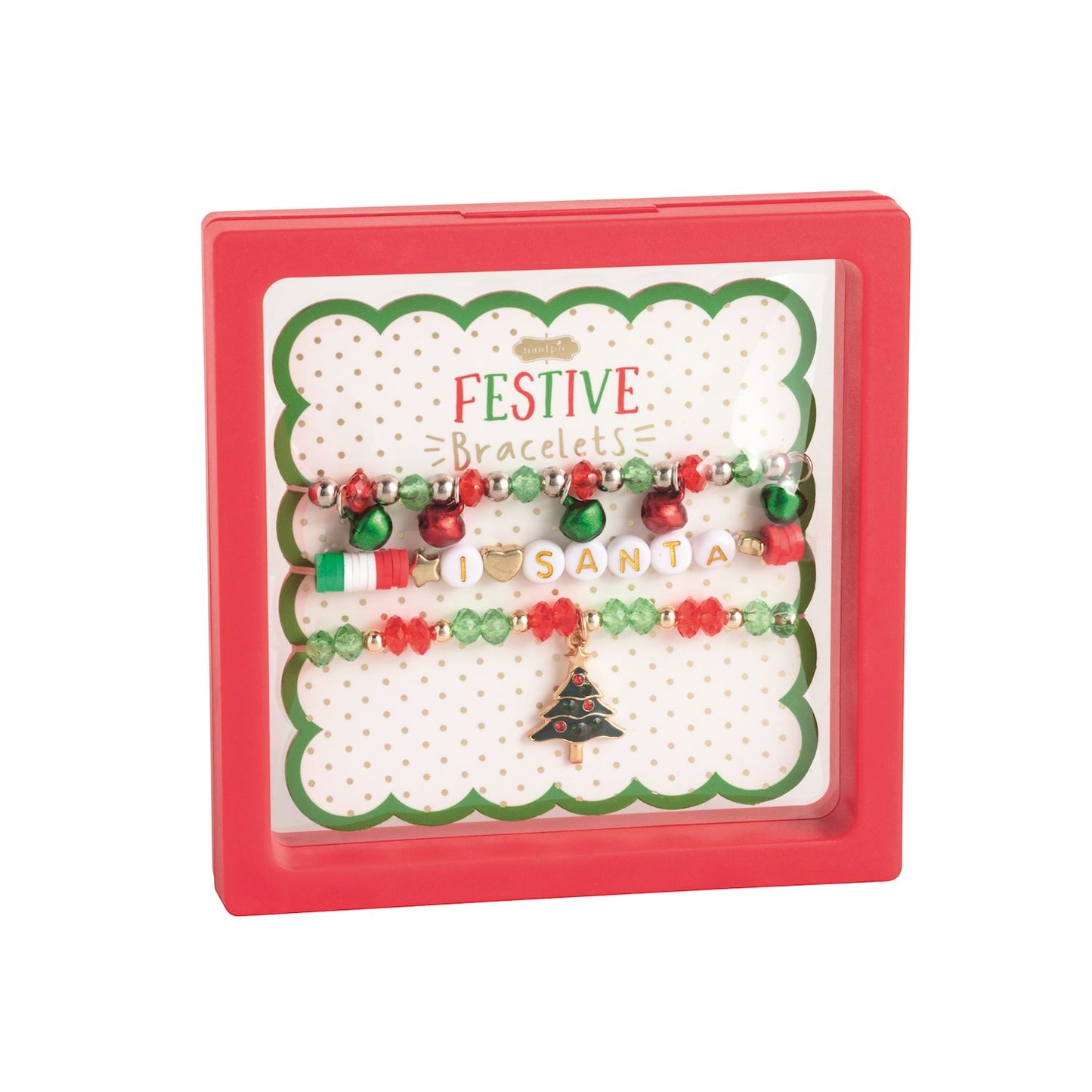 Christmas Beaded Bracelets (Set of 3)