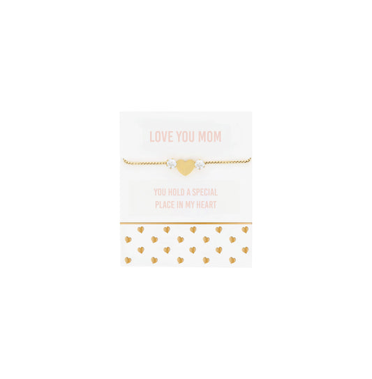 Love You Mom - 14K Gold Plated Adjustable Bracelet